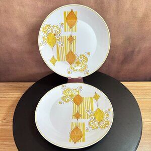 MCM Set of 2 Mikasa Zephyr Plates 10" - 3145 KI Cera-Stone 1960s Vintage